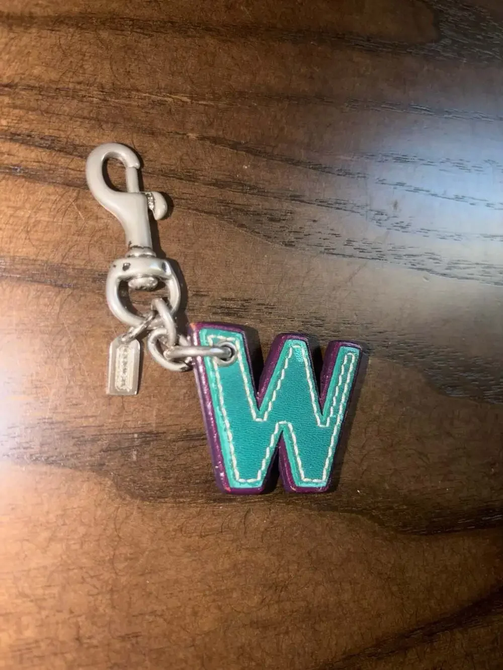 Coach Letter W Bag Charm Keychain